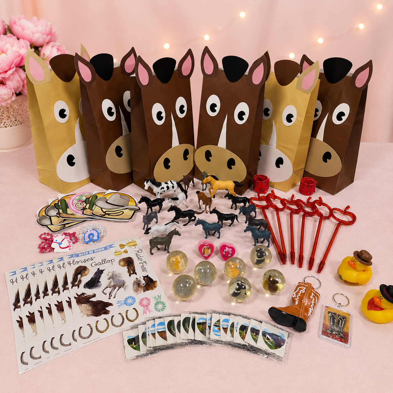 Pretty Horse Loot Bags for 3 Kids – 30 Pieces